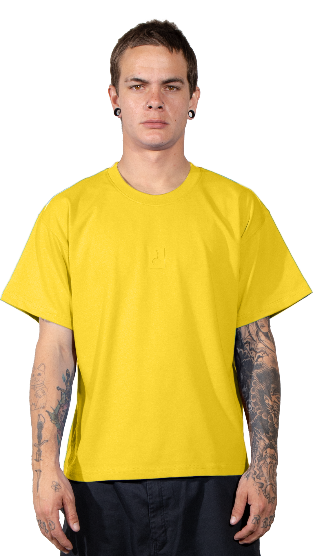 YELLOW CORE CROP TEE