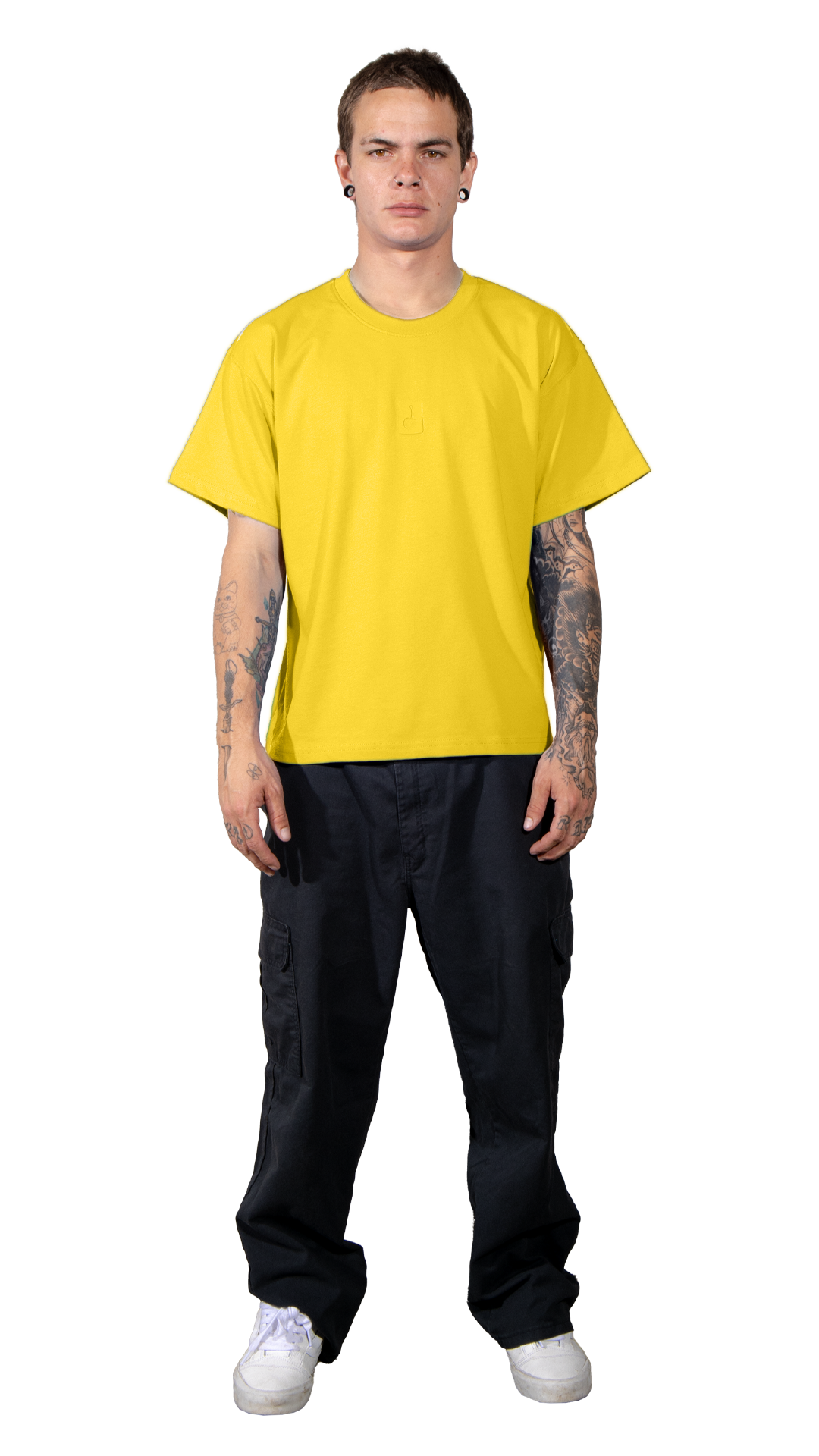 YELLOW CORE CROP TEE