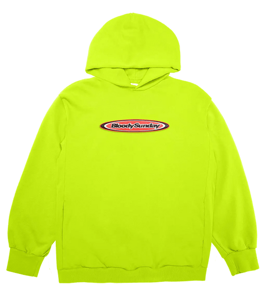 LIME GREEN GEL PATCH HOODIE - Bloody Sunday