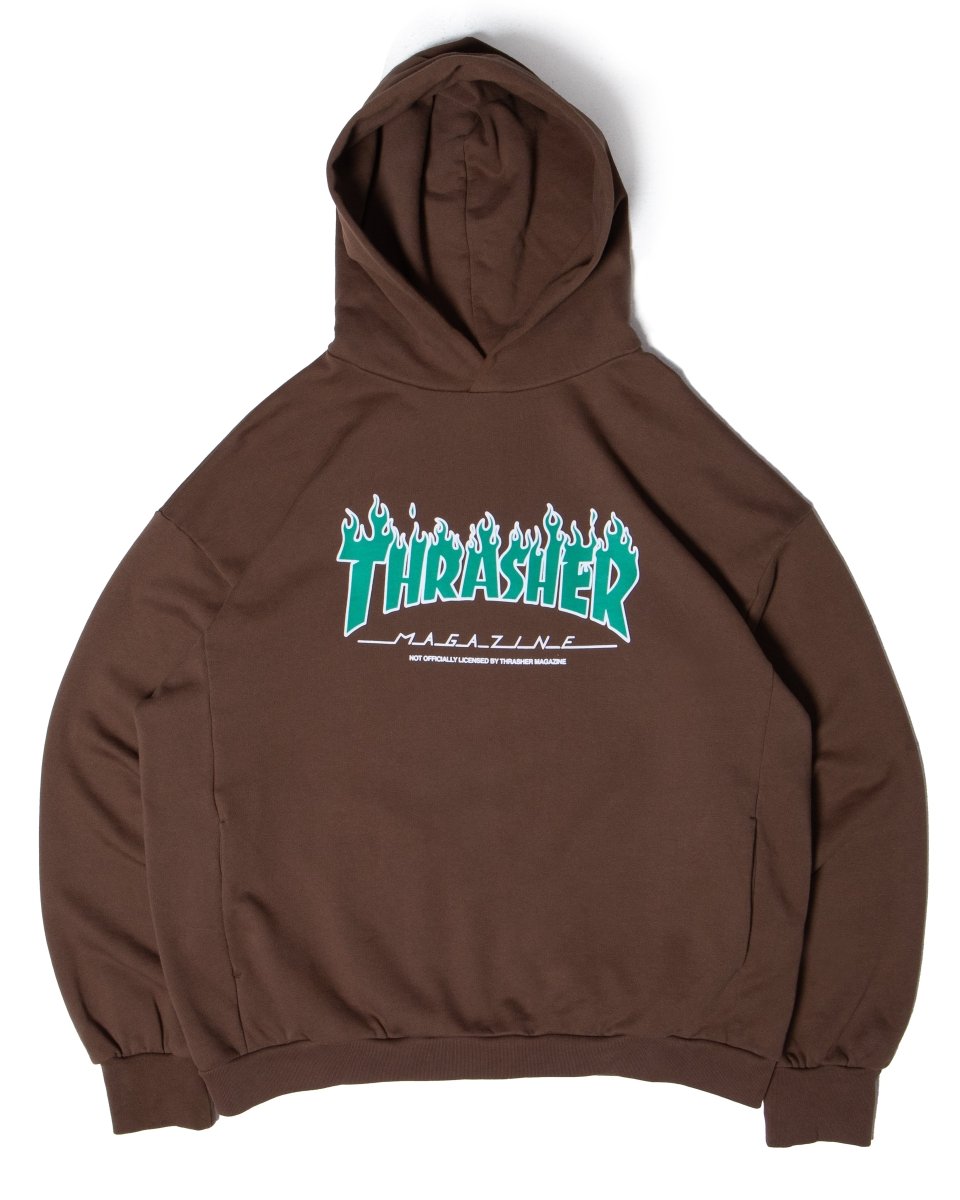 THRASHER HOODIE [BROWN] - Bloody Sunday