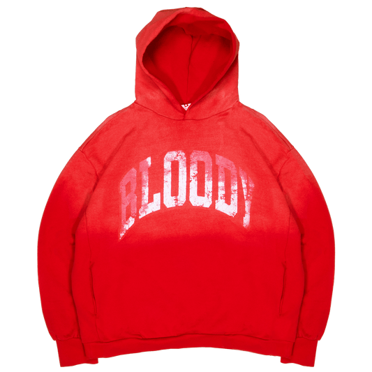 VINTAGE WASH HOODIE [RED] - Bloody Sunday